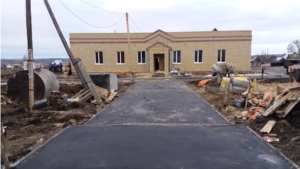 Ход строительства дома культуры в с. Чутеево Янтиковского района