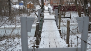 Ход реконструкции «Висячего» моста проверил глава администрации Мариинско-Посадского района