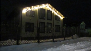 Новогоднее оформление домов в д. Тоскаево