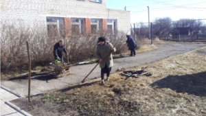 В сельских поселениях Алатырского района прошли первый субботники