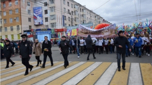 Московский район г. Чебоксары принял участие в праздничном первомайском шествии