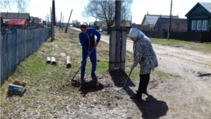 В населенных пунктах Алатырского района продолжается уборка территорий