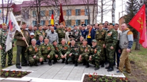 Торжественный митинг по случаю первой годовщины со дня установления памятной стелы в честь воинов-интернационалистов, проходивших службу в составе ГСВГ