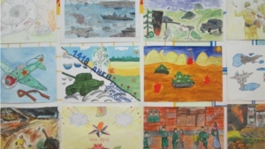 На рисунках дети отразили события Великой Отечественной войны, которые происходили за 1418 дней и ночей