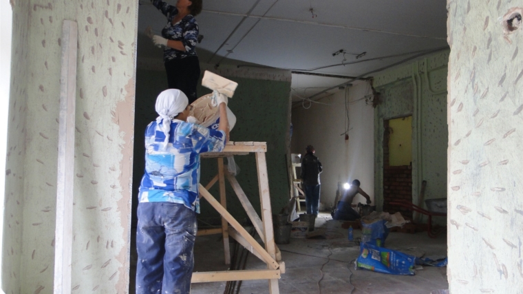 В ДК «Салют» продолжается ремонт внутренних помещений