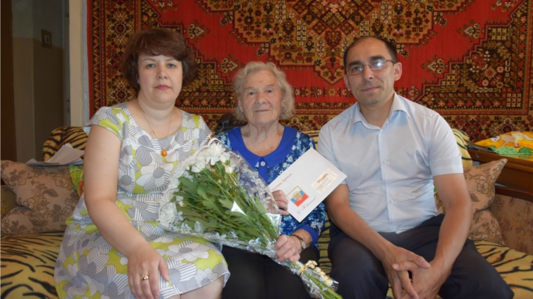 Долгожительницу Московского района г. Чебоксары Соколову Маргариту Михайловну поздравили с 90-летним юбилеем