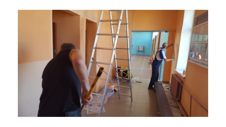 В заволжской спортивной школе продолжается косметический ремонт