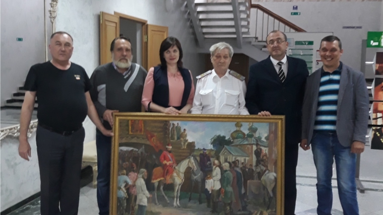 _Художник, Почётный гражданин города Алатыря В.К. Бобков подарил родному городу бесценный подарок – свою картину