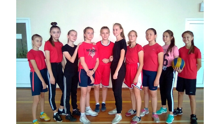 Команда девочек гимназии - победители первенства Мариинско-Посадского района по волейболу