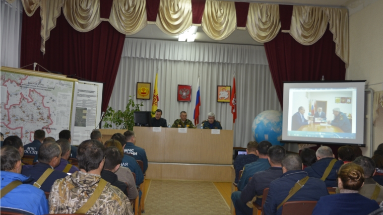 В администрации Яльчикского района подвели итоги командно-штабной тренировки