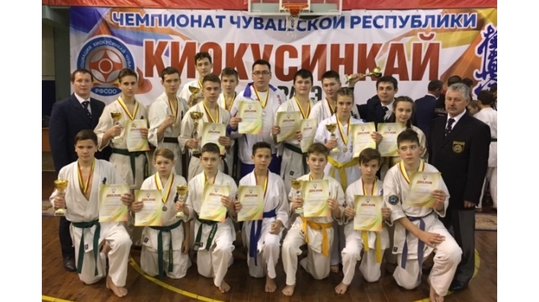На чемпионате Чувашской Республики по киокусинкай-кумитэ чебоксарские спортсмены завоевали 8 золотых медалей