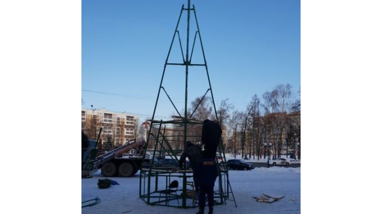 Московский район г. Чебоксары преображается к новогодним праздникам
