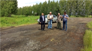 Комиссионное обследование автомобильной дороги общего пользования Комсомольское - Старые Высли