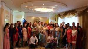 Регистрация брака в отделе ЗАГС в день города Ядрин