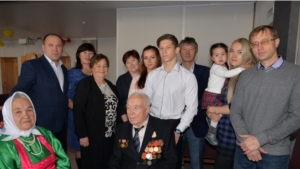 90-летие ветерана труда, труженика тыла, Почетного гражданина Батыревского района Леонтия Никифоровича Раськина