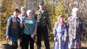 Посадка деревьев в д.Полевое Шептахово