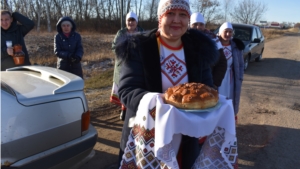 Встреча делегации Межрегионального фестиваля "Зов Сеспеля" на границе района