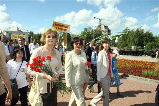 В парке "Победа" почтили память погибших в Великой Отечественной войне