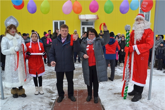 Торжественное открытие спортивной площадки ГТО в селе Атрать