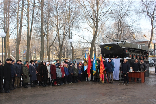 В г. Канаш состоялось торжественное открытие обновленного Городского сквера Афганцев