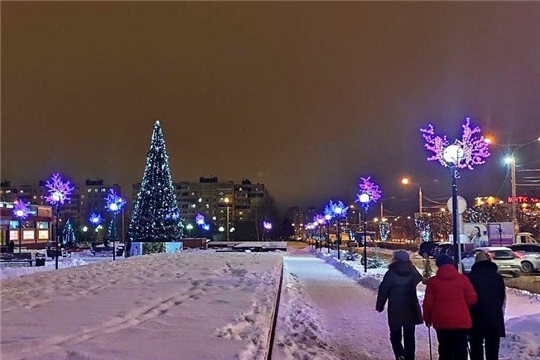 Новогоднее оформление города Чебоксары – и засияет столица в ярких красках