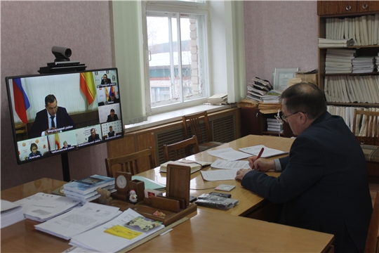 Глава администрации Козловского района в режиме ВКС принял участие в совещании по вопросам реализации реформы обращения с ТКО