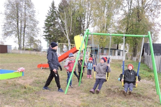 Детская площадка для детей появилась в деревне Сормово