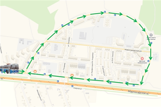 Троллейбус № 3 в г. Чебоксары изменит движение