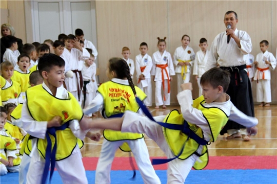 В Моргаушском районе проходит шестой открытый турнир на Кубок Моргаушского района по карате-до