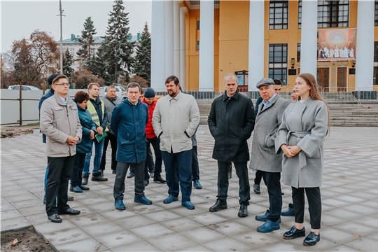 Иван Моторин и Алексей Ладыков проверили ход работ на объектах реконструкции и благоустройства в Чебоксарах
