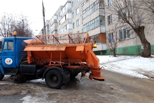 Управляющие организации Московского района г. Чебоксары задействованы в проведении противогололедных мероприятий