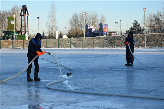 Каток в парке культуры и отдыха им. 500-летия г. Чебоксары возобновил свою работу