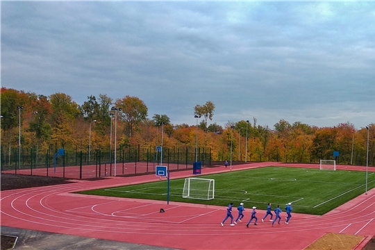 Уроки физической культуры для обучающихся Чувашского кадетского корпуса проходят на новом стадионе