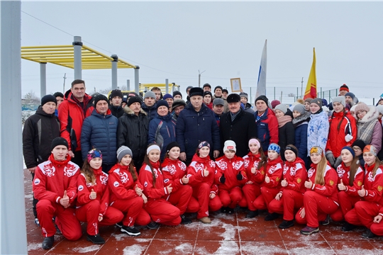 Открытие спортивной площадки для ГТО в Яльчикском районе