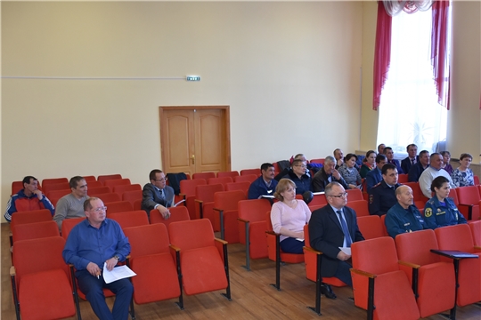 В актовом зале администрации состоялось заседания КЧС и ОПБ Аликовского района
