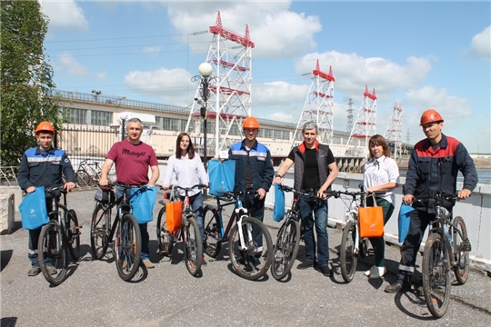 Гидроэнергетики Чебоксарской ГЭС поддержали Всероссийскую акцию «На работу на велосипеде»