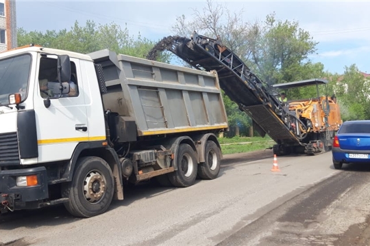 В Канаше ведутся работы по ремонту автомобильных дорог по ул. Новая и Чкалова