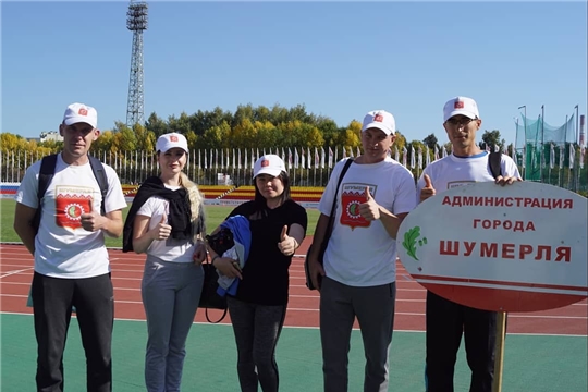 Команда администрации города Шумерля приняла активное участие в Фестивале спорта прессы Чувашской Республики