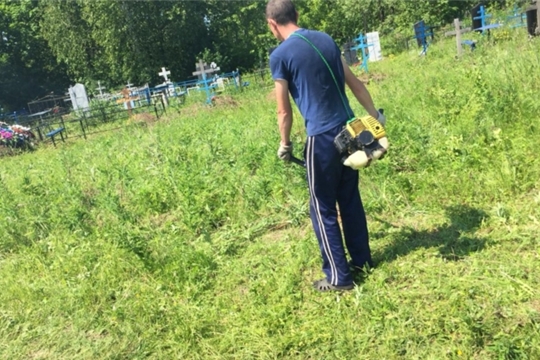 Субботник на кладбище с.Шакулово
