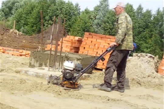 Продолжаются работы по строительству пристроя спортзала к Новоурюмовской основной школе