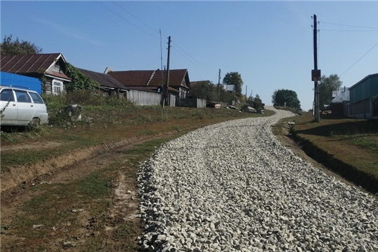 В Канашском районе завершены работы по ремонту грунтовой дороги по ул. Малинкина от д. 4 до ул. Чебукова д. 32 в с. Тобурданово