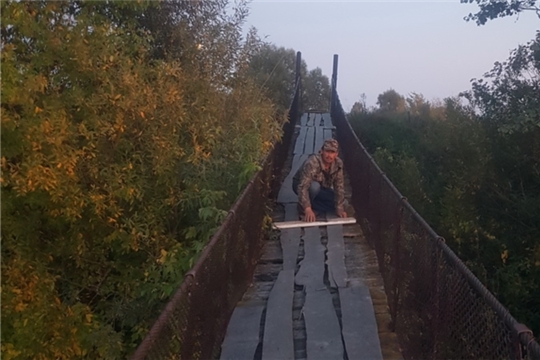 Ремонт висячего моста