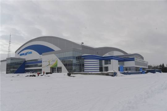 Глава Чувашии Михаила Игнатьев посетил строящийся многофункциональный Ледовый дворец в г. Чебоксары