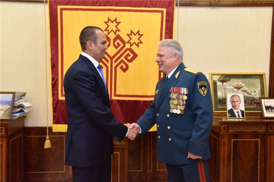 Встреча врио Главы Чувашии с начальником Приволжского регионального центра МЧС России