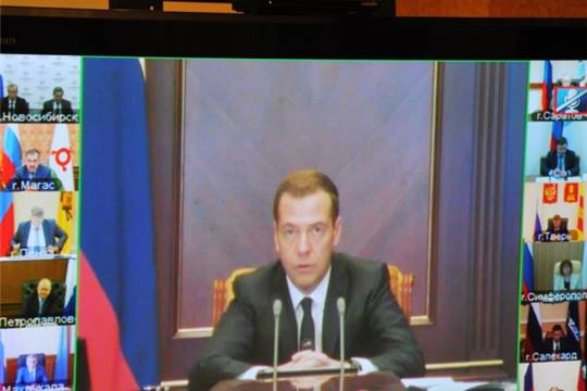 Селекторное совещание под председательством Премьер-министра РФ Дмитрия Медведева
