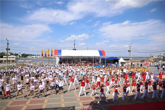 На Красной площади города Чебоксары отметили XXIX Всероссийский олимпийский день