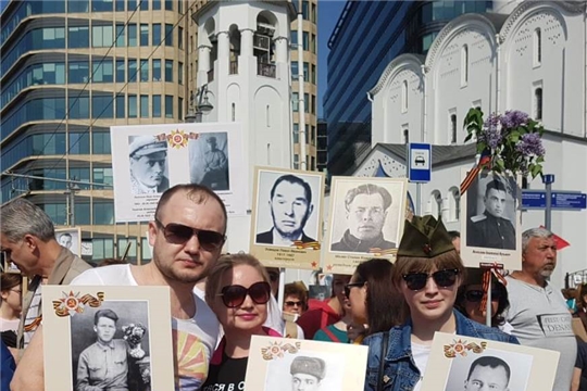 Красночетайцы приняли участие в акции «Бессмертный полк» в Москве