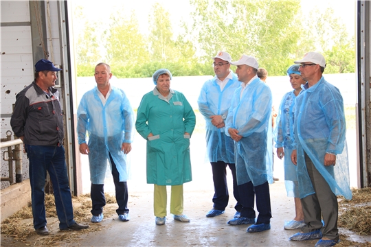 Министр сельского хозяйства Чувашии Сергей Артамонов с рабочим визитом посетил Красночетайский район