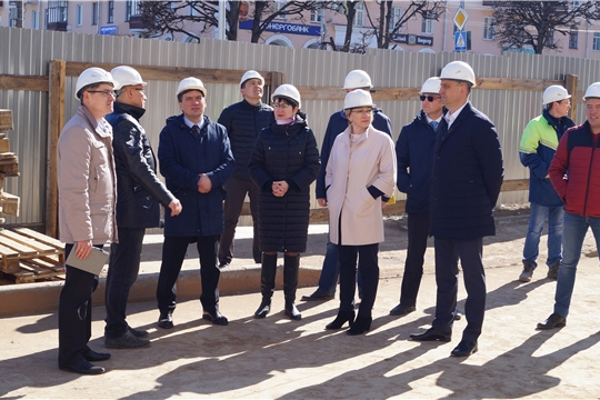 Председатель Кабинета Министров Чувашской Республики Иван Моторин посетил строительную площадку многопрофильной поликлиники