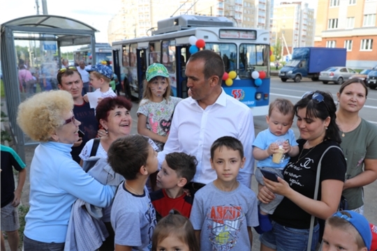 В День Республики в Чебоксарах в микрорайоне «Новый город» открылась троллейбусная линия